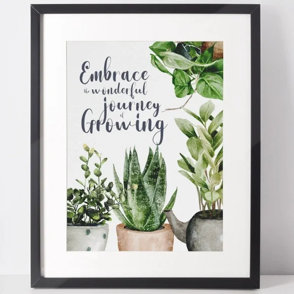 Watercolor Plants Botanical Wall Art Illustration Print Poster Unframed - Picture 2 of 9